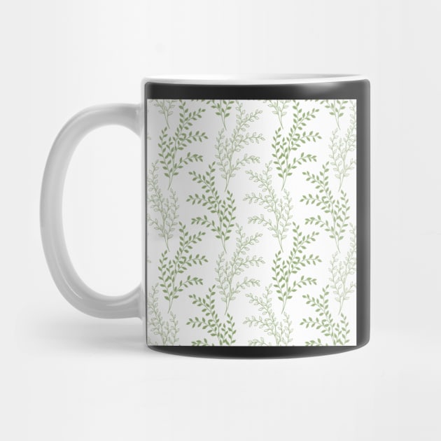 Spring leaves watercolor print seamless allover by likapix